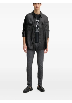 Emporio Armani logo-patch jeans - Black