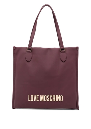 Love Moschino logo lettering tote bag - Purple