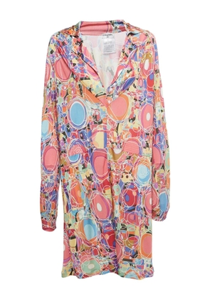 CHANEL Pre-Owned abstract pattern-print midi dress - Pink