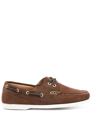 P.A.R.O.S.H. suede boat shoes - Brown