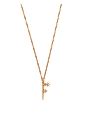 Emanuele Bicocchi F letter-pendant chain necklace - Gold