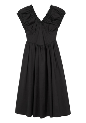 b+ab V-neck midi dress - Black
