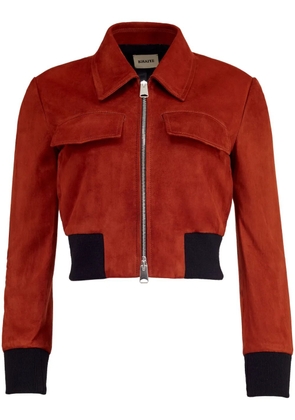 KHAITE The Hector zip-up bomber jacket - Red