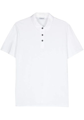 DONDUP slub-texture cotton polo shirt - White