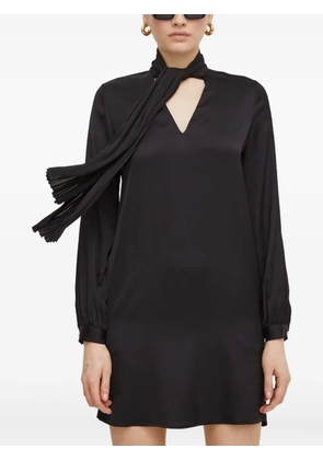 LIU JO pleated tie mini dress - Black