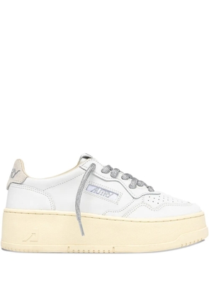 Autry Medalist platform leather sneakers - White