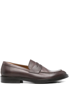 Eleventy penny leather loafers - Brown