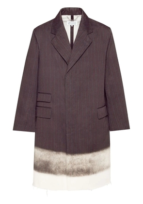 Maison Margiela trompe l'oeil-print cotton coat - Black