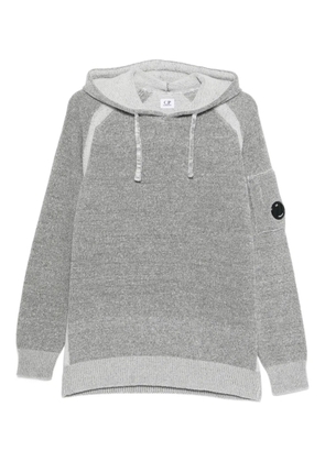 C.P. Company patch-pocket knitted hoodie - Grey