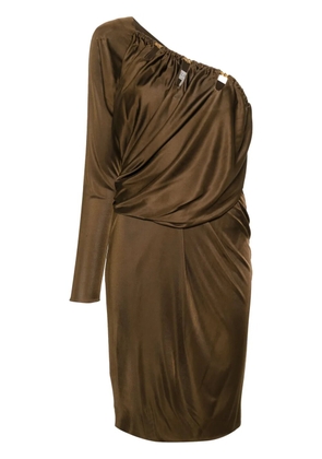PUCCI asymmetric draped midi dress - Brown