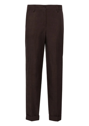 P.A.R.O.S.H. high-waist tapered trousers - Brown