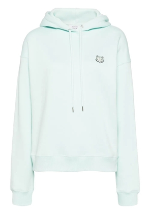 Maison Kitsuné bold fox head patch hoodie - Green