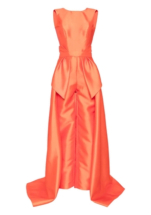 Saiid Kobeisy Mikado detachable overskirt jumpsuit - Orange