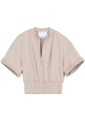 3.1 Phillip Lim V-neck cotton T-shirt - Neutrals