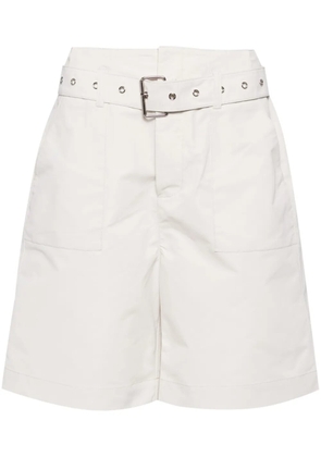 izzue knee-length twill shorts - White