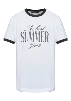 Dolce & Gabbana text-print T-shirt - White