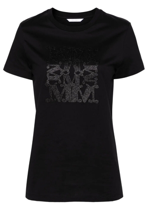Max Mara logo-embroidered cotton T-shirt - Black