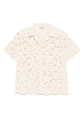 Moncler floral macramé shirt - Neutrals