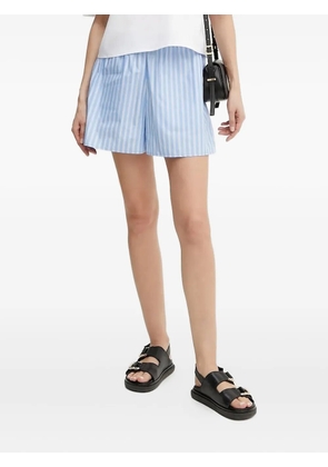 IVY OAK striped elastic-waist short shorts - Blue