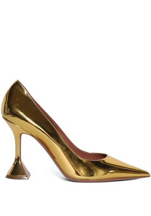 Amina Muaddi 95mm Ami pumps - Gold