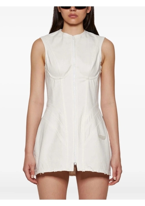 Natasha Zinko Perfect Body zip-front corset mini dress - White