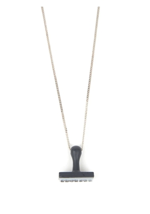 MM6 Maison Margiela Stamp pendant necklace - Silver