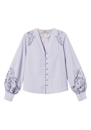 TWINSET broderie-anglaise shirt - Purple