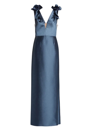 Marchesa Notte satin dress - Blue