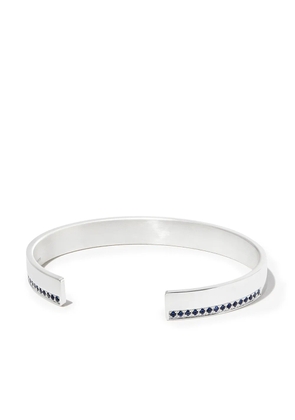 Le Gramme 20g sapphire ribbon cuff - Silver