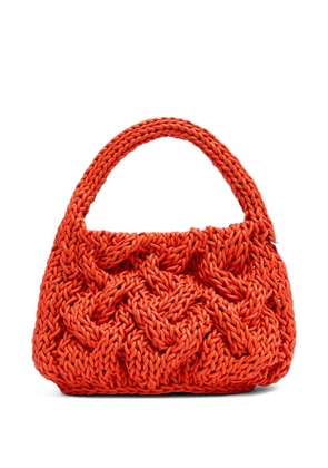 JW Anderson small cable-knit tote bag - Orange