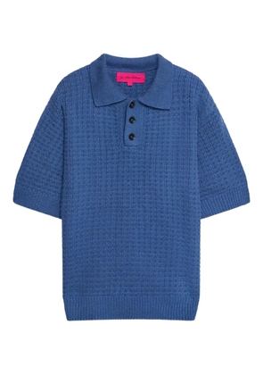 The Elder Statesman textured polo shirt - Blue
