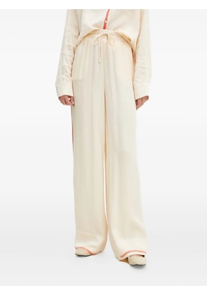 Stine Goya stripe-detail drawstring track pants - Neutrals