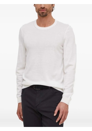 BOSS crew-neck long-sleeve sweater - White