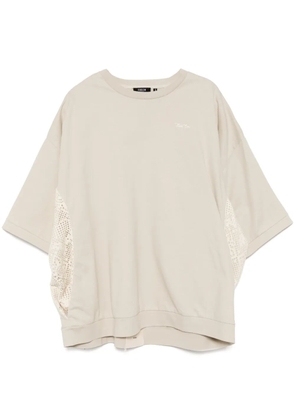 FIVE CM logo-embroidered T-shirt - Neutrals