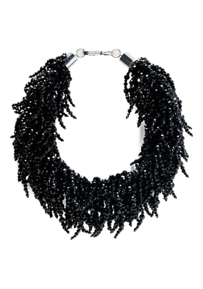 Simone Rocha Cascading crystal-tassel necklace - Black