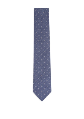 Paolo Albizzati floral-print tie - Blue