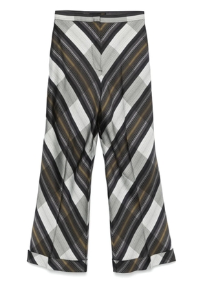 Alexander McQueen Pre-Owned 2000s diagonal-striped trousers - Grey