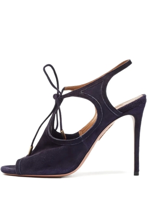 Aquazzura 110mm cut-out lace-up sandals - Blue