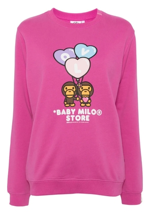 *BABY MILO® STORE BY *A BATHING APE® Baby Milo crew neck sweatshirt - Pink