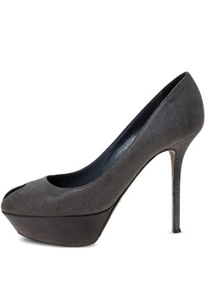 Sergio Rossi Vintage 2024 platform peep-toe pumps - Grey