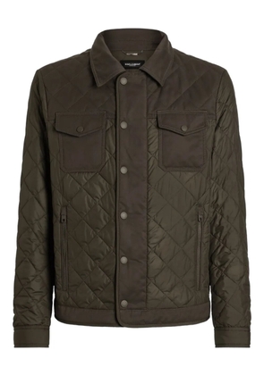 Dolce & Gabbana quilted flap-pocket shirt jacket - Green