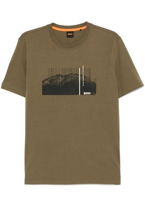 BOSS graphic-print T-shirt - Green