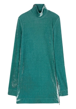 Jil Sander crushed-velvet top - Blue
