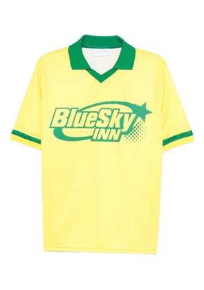BLUE SKY INN logo-print soccer T-shirt - Yellow