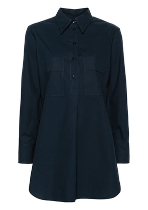 MODES GARMENTS side-slit poplin shirt - Blue