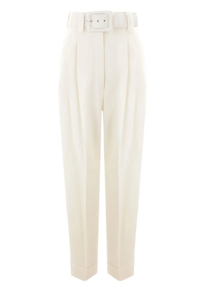 Max Mara belted trousers - White
