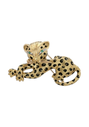 Fred 18kt yellow gold Panthère emerald brooch