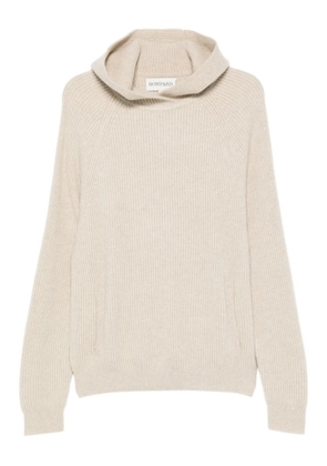 BOMPARD ribbed-knit hooded sweater - Neutrals