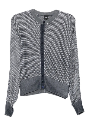 BOSS textured cardigan - Blue