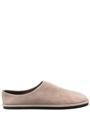 Auralee suede slippers - Neutrals